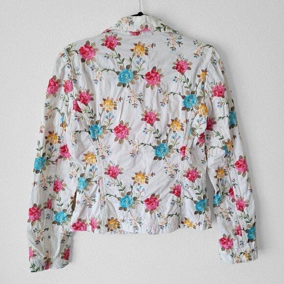Johnny Was Spring Floral Embroidered Boho Blazer Jacket - Picture 7 of 7